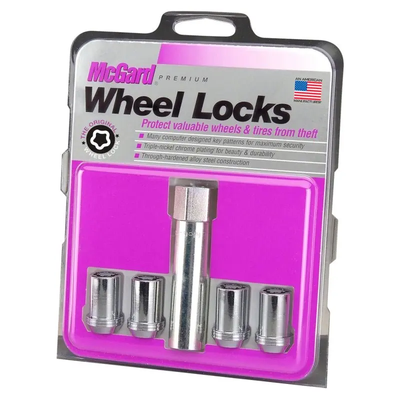 Mcgard Wheel Lock Nut Set - 4Pk. (Tuner / Cone Seat) M12x1.5 / 13/16 Hex / 1.24In. Length - Chrome 1