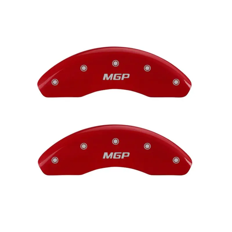 Mgp 4 Caliper Covers Engraved Front & Rear Mgp Red Finish Silver Ch 1