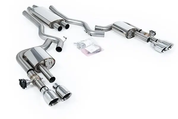 Milltek Resonated Quad Outlet Cat Back With Active Valves (Mustang Ecoboost 7Th Gen S650 (2023 - Present)) 1