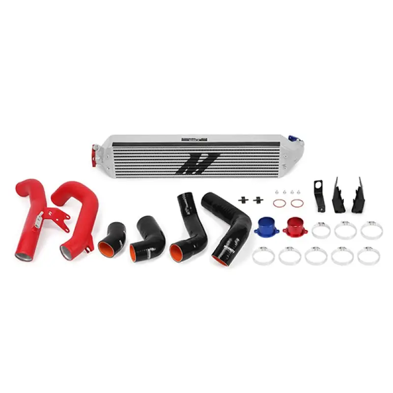 Mishimoto 2016+ Honda Civic 1.5T / 2017+ Honda Civic Si Silver Intercooler Kit W/Red Pipes 2
