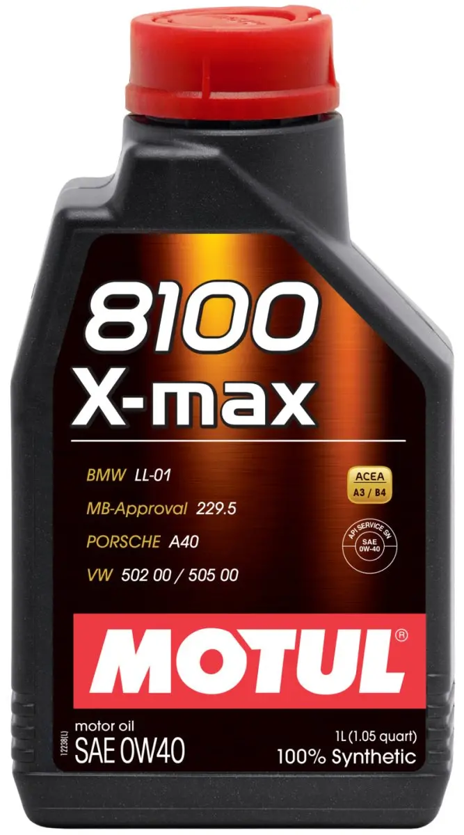 Motul 1L Synthetic Engine Oil 8100 0W40 X-Max - Porsche A40 1