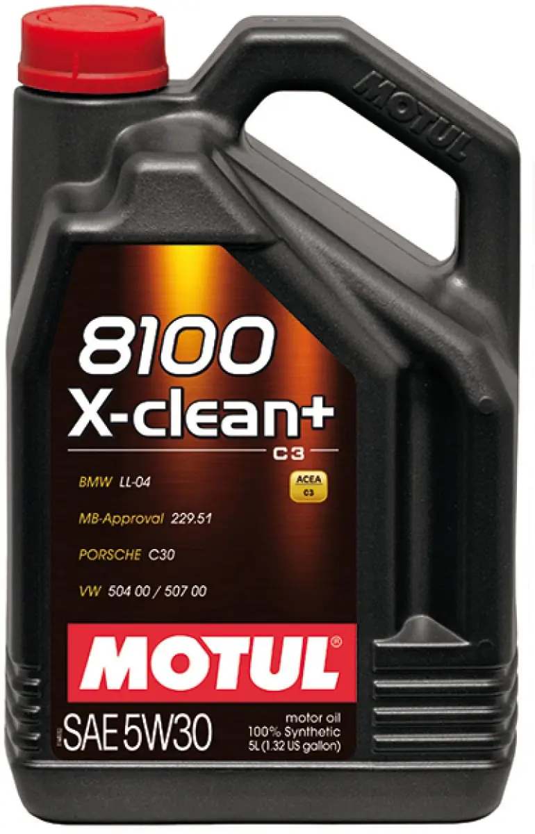 Motul 5L Synthetic Engine Oil 8100 5W30 X-Clean Plus - Case Of 4 1