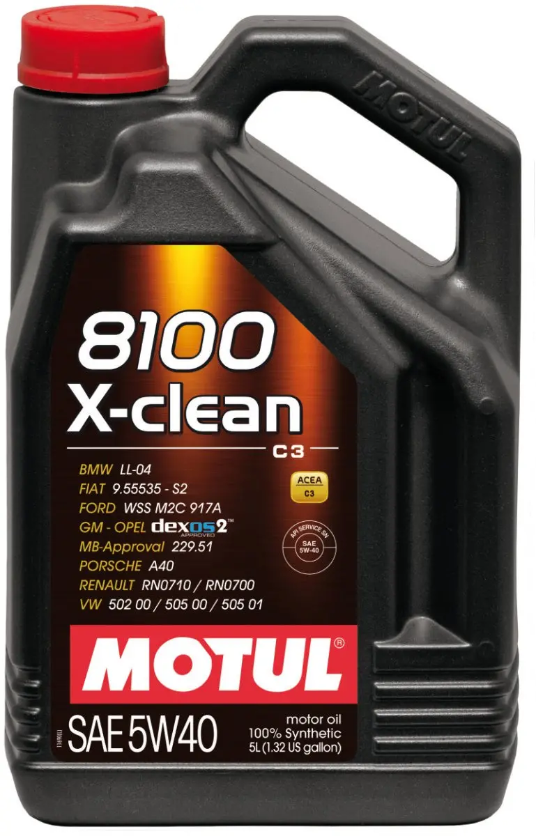 Motul 5L Synthetic Engine Oil 8100 5W40 X-Clean C3 -505 01-502 00-505 00-Ll04 - Case Of 4 1