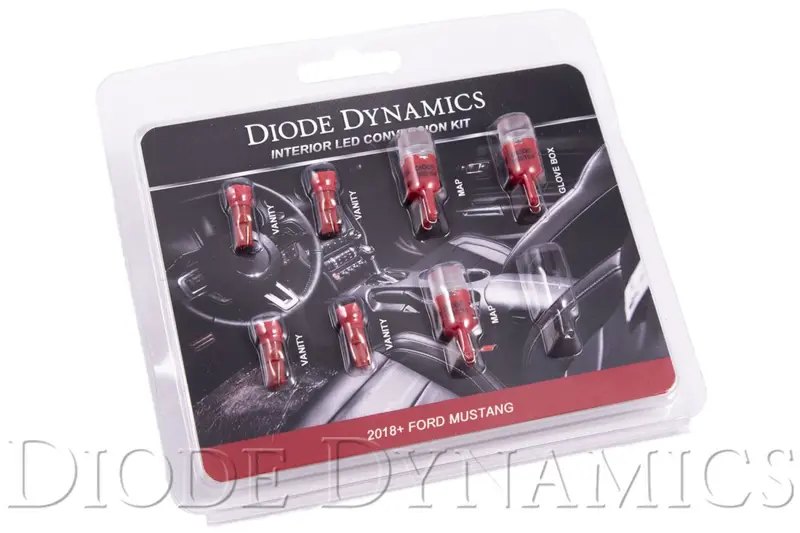Mustang Interior Led Light Kit 18-19 Mustang Stage 1 Red Diode Dynamics 1