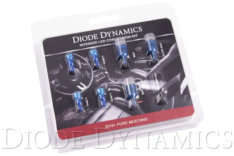 Mustang Interior Led Light Kit 18-19 Mustang Stage 2 Blue Diode Dynamics 1