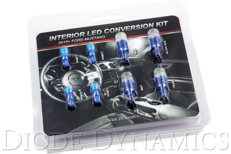 Mustang Interior Light Kit 15-17 Mustang Stage 1 Blue Diode Dynamics 1