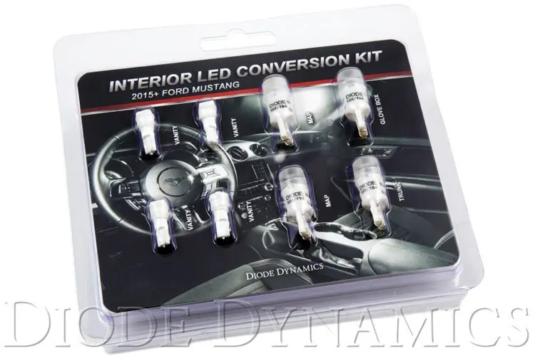 Mustang Interior Light Kit 15-17 Mustang Stage 1 Cool White Diode Dynamics 1