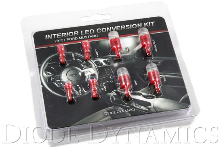 Mustang Interior Light Kit 15-17 Mustang Stage 1 Red Diode Dynamics 1