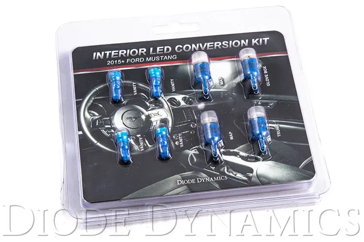 Mustang Interior Light Kit 15-17 Mustang Stage 2 Blue Diode Dynamics 1