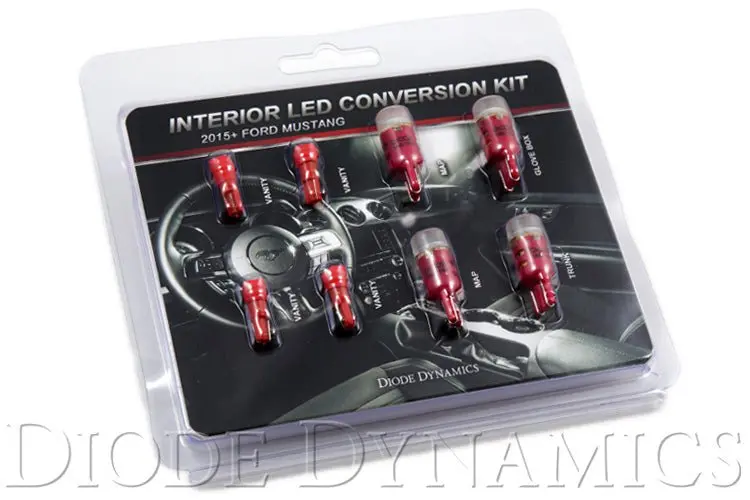 Mustang Interior Light Kit 15-17 Mustang Stage 2 Red Diode Dynamics 1