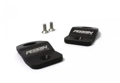 Perrin 08+ Subaru Black Upper Radiator Bracket Set 1