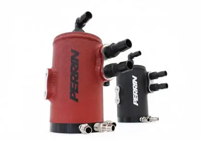 Perrin 15-18 Subaru Wrx Wrinkle Black Air Oil Separator Kit 1
