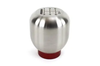 Perrin 17-18 Honda Civic Brushed Stainless Steel Large Shift Knob - 6 Speed 1
