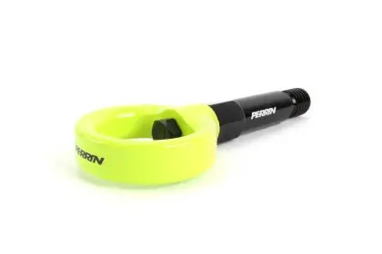 Perrin 2020 Toyota Supra Tow Hook Kit (Front) - Neon Yellow 1