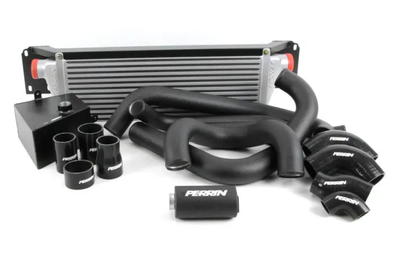 Perrin Performance 2015-2017 Subaru Sti Fmic Black Boost Tubes W/ Black Silicone Couplers 1