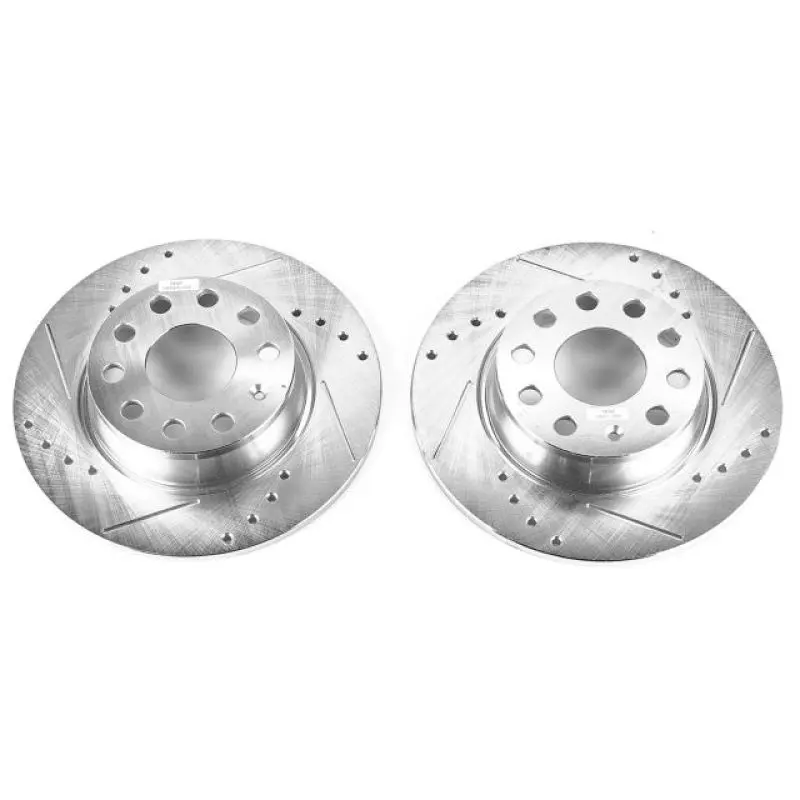 Power Stop 10-13 Audi A3 Rear Evolution Drilled & Slotted Rotors - Pair 1