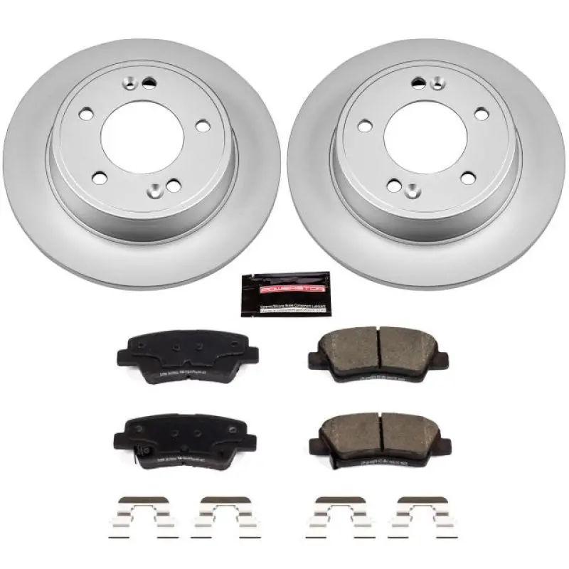 Power Stop 12-17 Hyundai Veloster Rear Z17 Evolution Geomet Coated Brake Kit 1