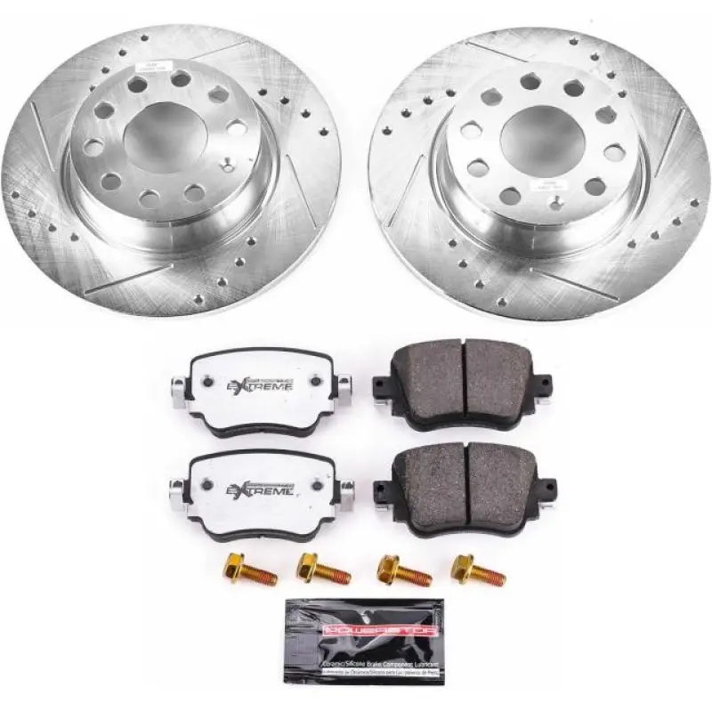 Power Stop 15-18 Volkswagen Golf Rear Z26 Street Warrior Brake Kit 1