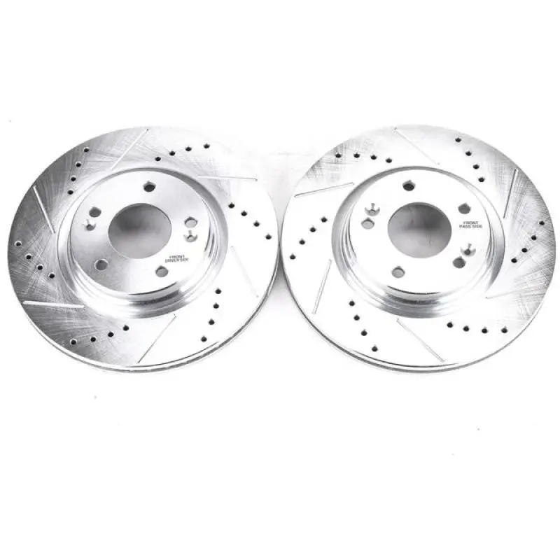 Power Stop 17-19 Hyundai Elantra Front Evolution Drilled & Slotted Rotors - Pair 1