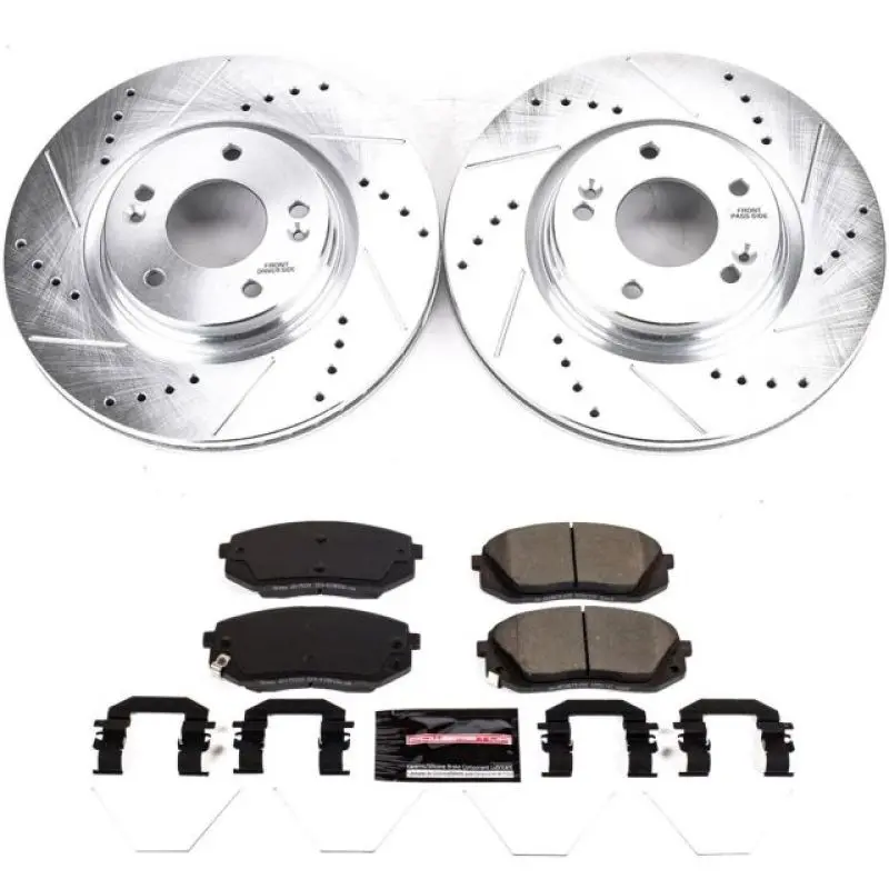 Power Stop 18-19 Hyundai Kona/2022+ Kia Forte Gt Front Z23 Evolution Sport Brake Kit 1