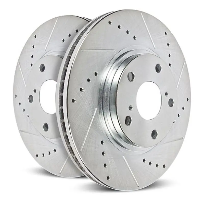 Power Stop 19-21 Kia Forte Front Drilled & Slotted Rotor (Pair) 1