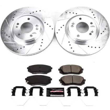 Power Stop 22-23 Forte Gt Front & Rear Z23 Evolution Sport Brake Kit (Electric Parking Brake) 1