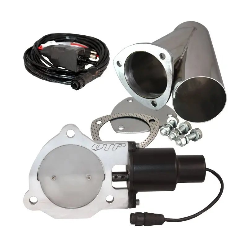 Qtp Single 3In Electric Valve Exhaust Cutout 1