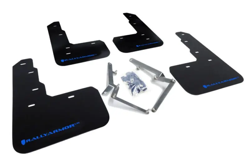 Rally Armor 17-18 Honda Civic Type R (Type R Only) Ur Black Mud Flap W/ Blue Logo 1