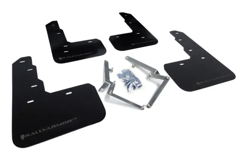 Rally Armor 17-18 Honda Civic Type R (Type R Only) Ur Black Mud Flap W/ Dark Grey Logo 1