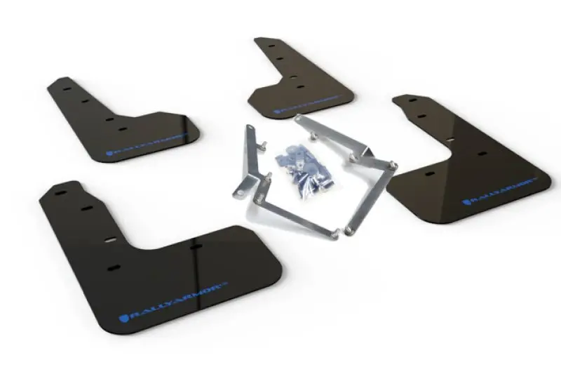 Rally Armor 17-19 Honda Civic Sport Touring Ur Black Mud Flap W/ Blue Logo 1