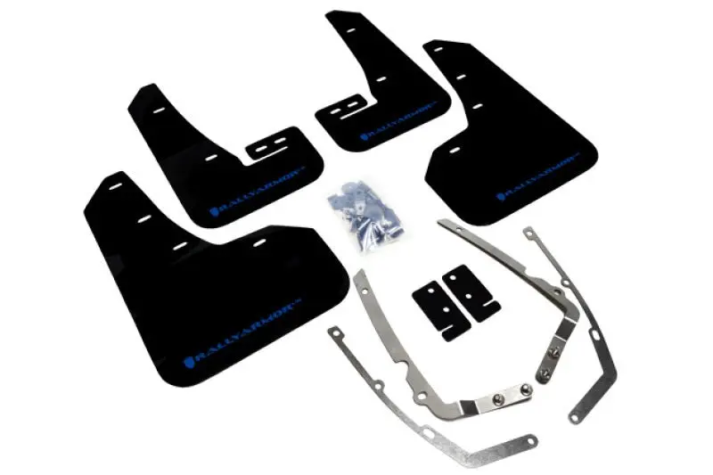 Rally Armor 2015+ Vw Golf/Gti/Tsi Ur Black Mud Flap W/ Blue Logo 1