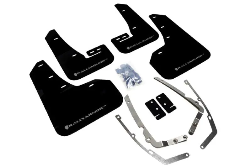 Rally Armor 2015+ Vw Golf/Gti/Tsi Ur Black Mud Flap W/ Silver Logo 1