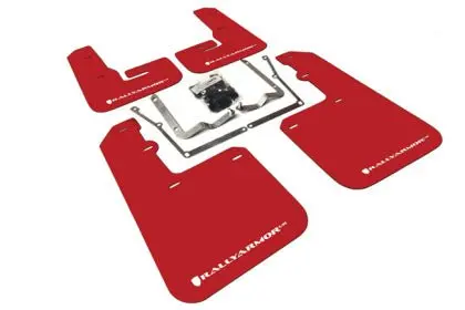 Rally Armor 2015+ Vw Jetta Ur Red Mud Flap W/ White Logo 1