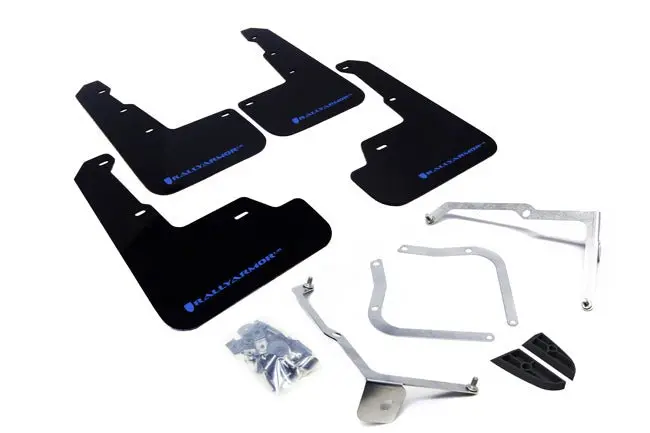 Rally Armor Mud Flaps 2015-19 Subaru Wrx & Sti Sedan Mud Flap Light Blue Logo 1