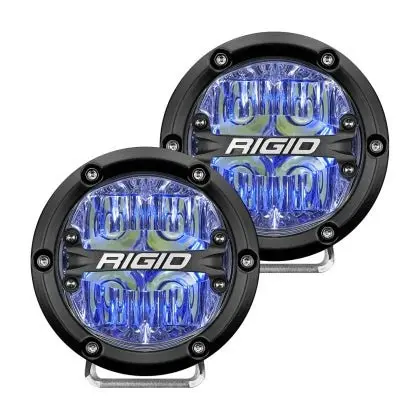 Rigid Industries 360-Series 4In Led Off-Road Drive Beam - Blue Backlight (Pair) 1