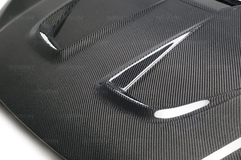 Seibon 2016-2020 Honda Civic Coupe/Sedan/Hatchback Mr-Style Carbon Fiber Hood 1