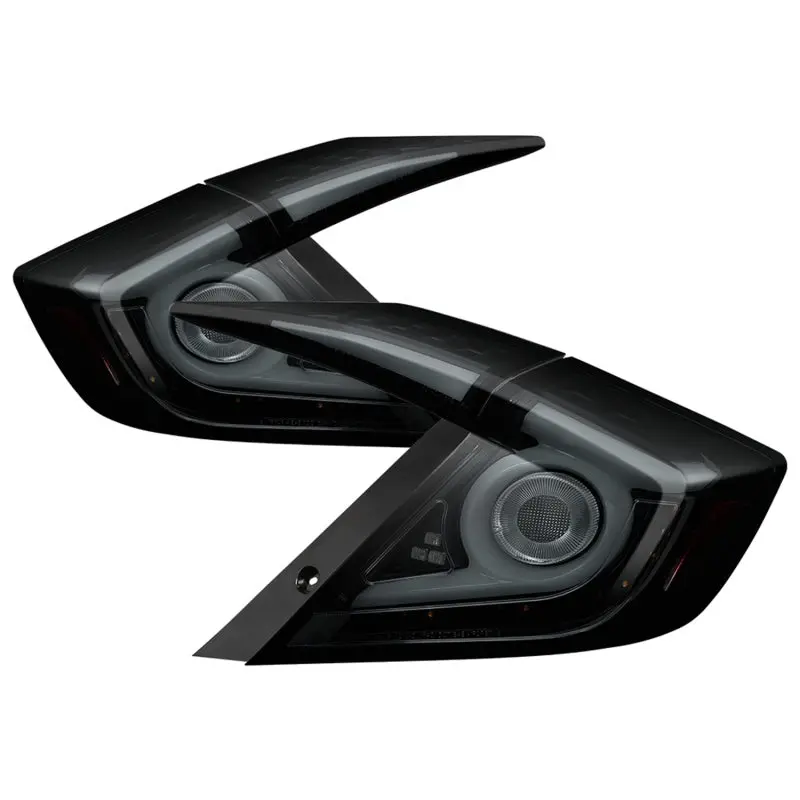 Spyder 16-18 Honda Civic 4 Door Light Bar Led Tail Lights - Black Smoke (Alt-Yd-Hc164d-Lb-Bsm) 1