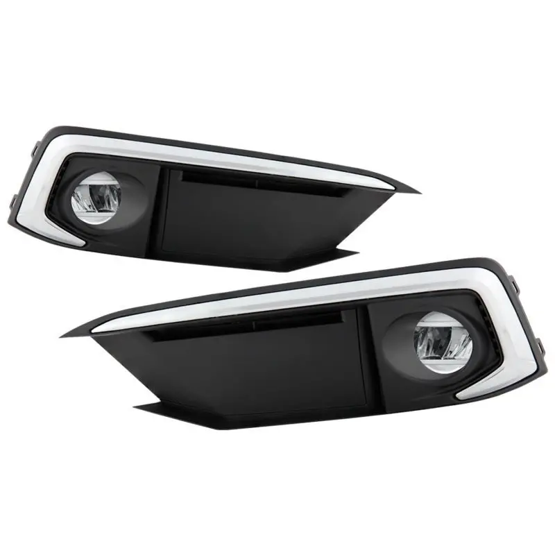 Spyder Honda Civic 2019+ Oem Led Fog Lights W/ Oem Switch - Clear Fl-Hc2019-Led-C 1