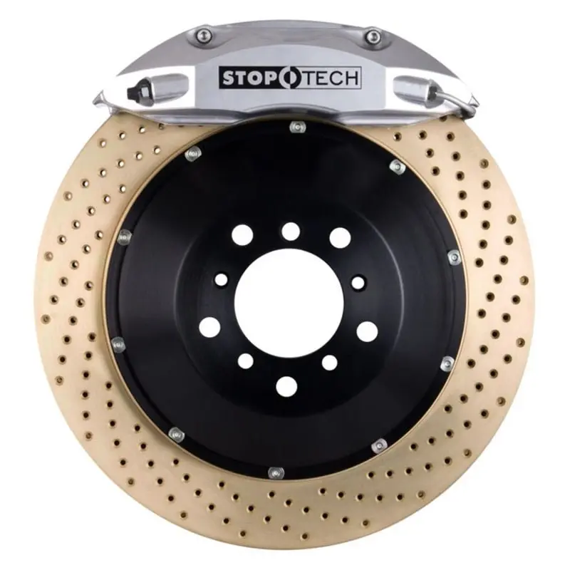 Stoptech 06-10 Vw Golf/Jetta Front Bbk St-40 Caliper Silver / 2Pc Zinc Drilled 328X28mm Rotor 1