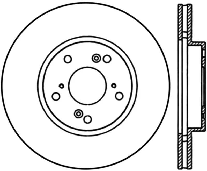 Stoptech 06-18 Honda Civic Cryo Drilled Sport Left Front Rotor 1