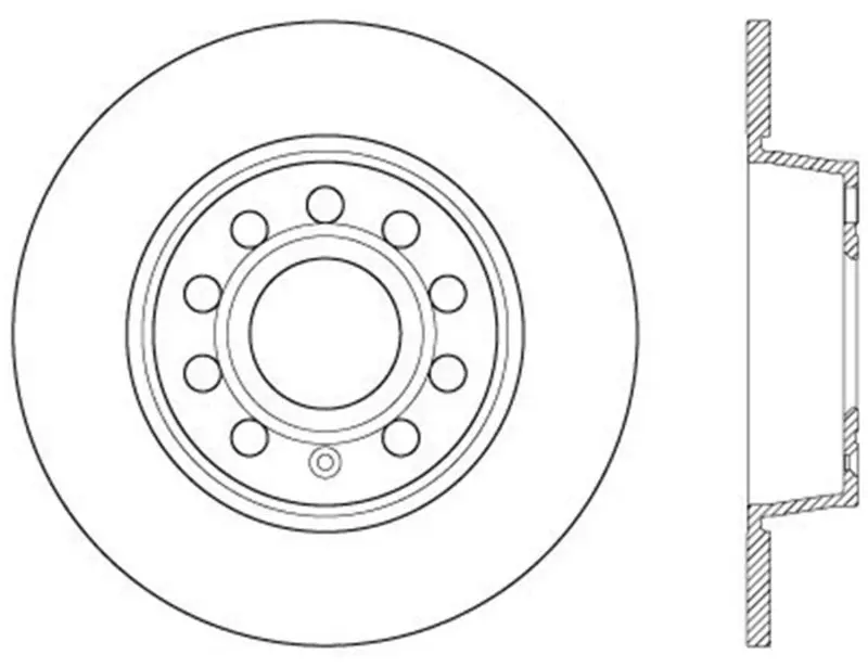 Stoptech 10-12 And 15-16 Audi A3/A3 Quattro Sportstop Cryo Slotted & Drilled Rear Right Rotor 1