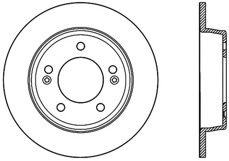Stoptech 15-17 Hyundai Elantra Drilled Left Rear Rotor 1