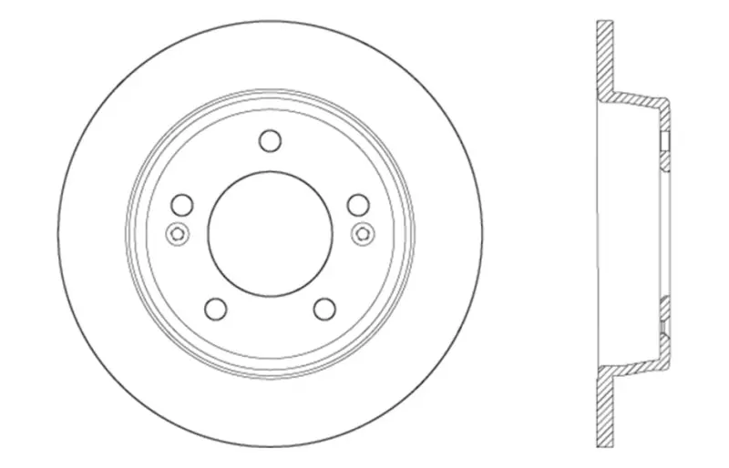 Stoptech 15-17 Hyundai Elantra Drilled Left Rear Rotor 2