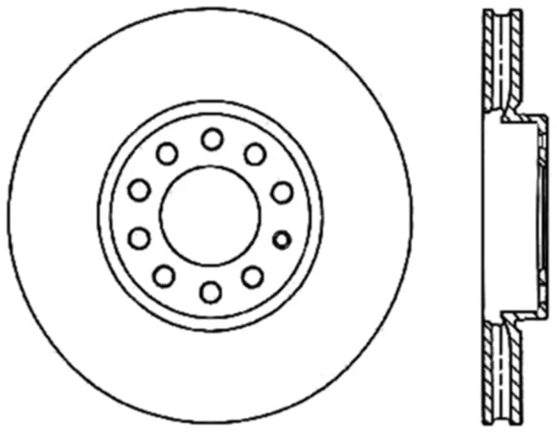 Stoptech 15-18 Audi A3/A3 Quattro Cryo Sport Drilled & Slotted Front Right Rotor 1