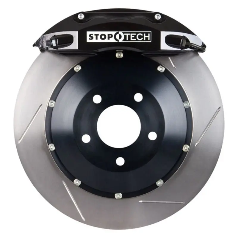 Stoptech 2015 Vw Gti Front Bbk W/ Black St-40 Caliper Slotted 355X32 2Pc Rotor 1