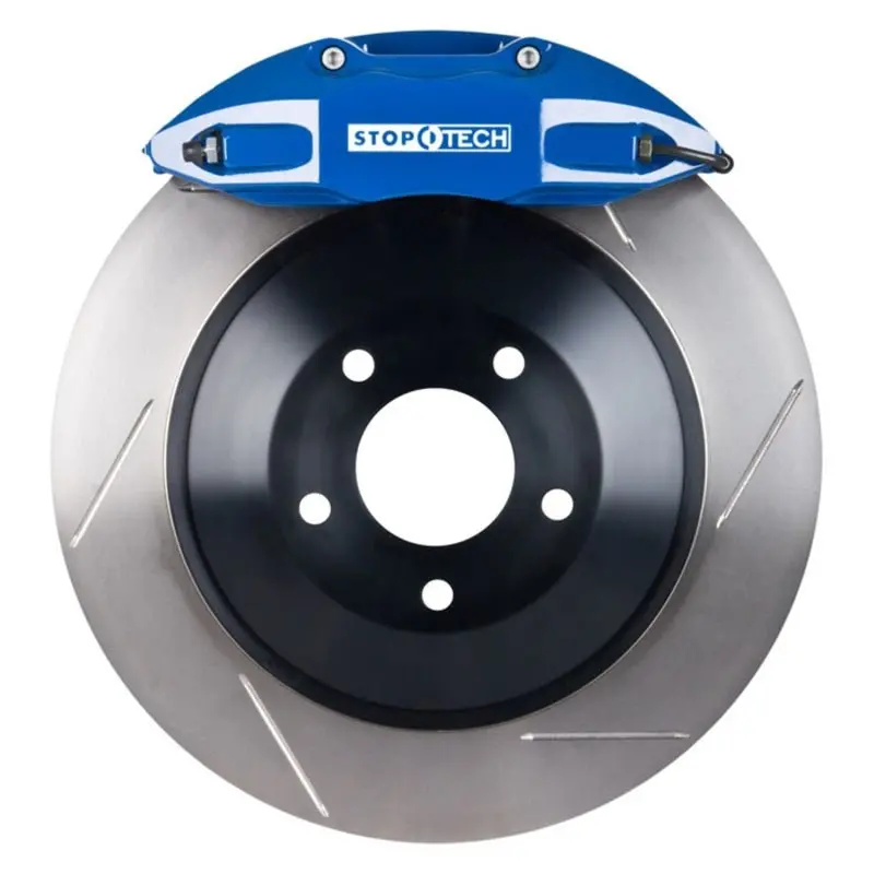Stoptech 2015 Vw Gti Front Bbk W/ Blue St-41 Caliper Slotted 328X25 1Pc Rotor 2