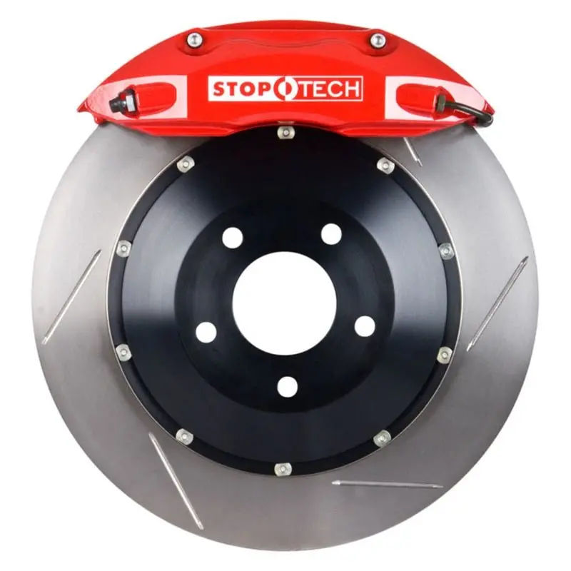 Stoptech 2015 Vw Gti Front Bbk W/ Red St-40 Caliper Slotted 355X32 2Pc Rotor 1