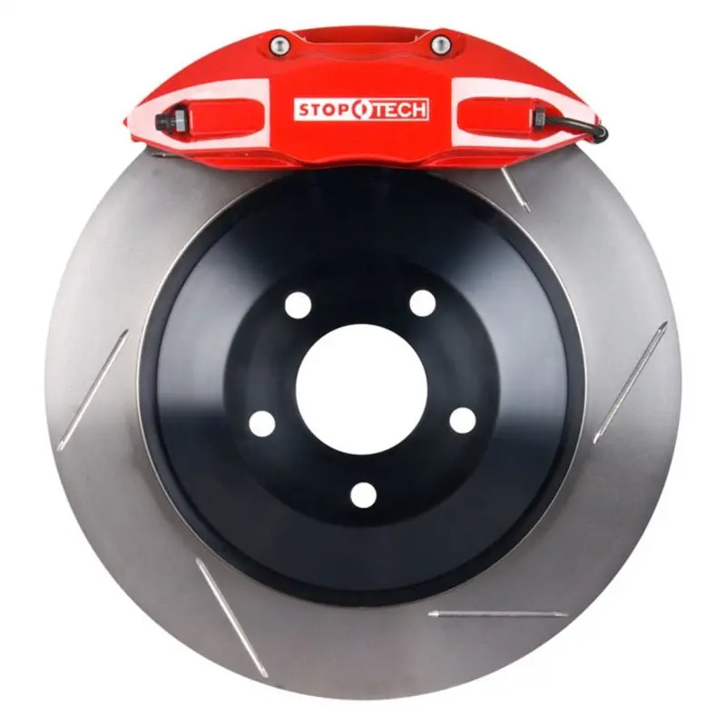 Stoptech 2015 Vw Gti Front Bbk W/ Red St-41 Caliper Slotted 328X25 1Pc Rotor 1