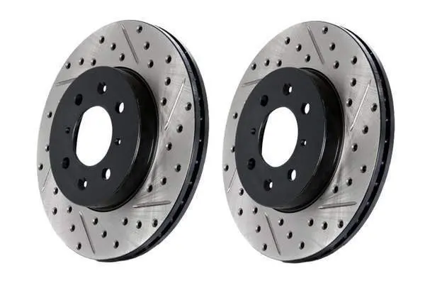 Stoptech Sport Drilled/Slotted Cryo Treated Rotors - Front Pair - Audi A3/Gti/Gli 1