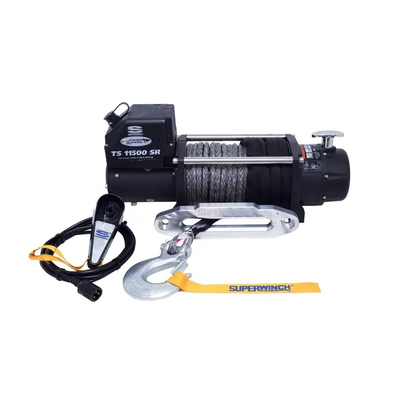 Superwinch 11500 Lbs 12 Vdc 3/8In X 80Ft Synthetic Rope Tiger Shark 11500 Winch 1
